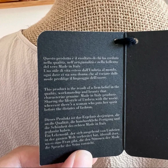 Fabiana Filippi High Neck Champagne Silk Sleeveless Blouse - Picture 11 of 15